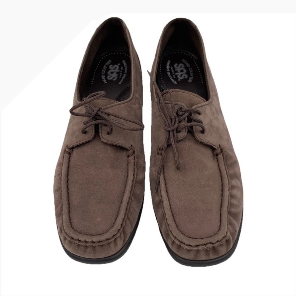 SAS Petra Loafer Moccasins Handcrafted Brown Nubuck Leather Comfort Women‎ 10N